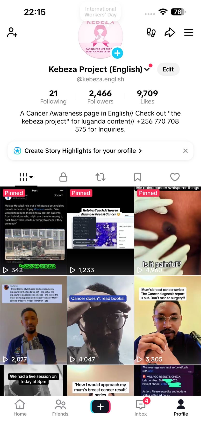 Kebeza English TikTok profile